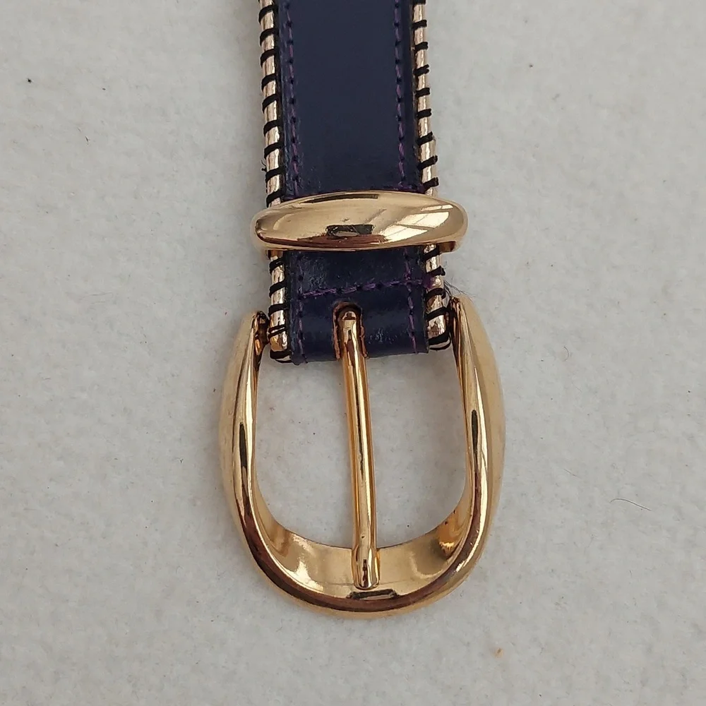 THE LIMITED Gold Buckle Purple Belt NWOT